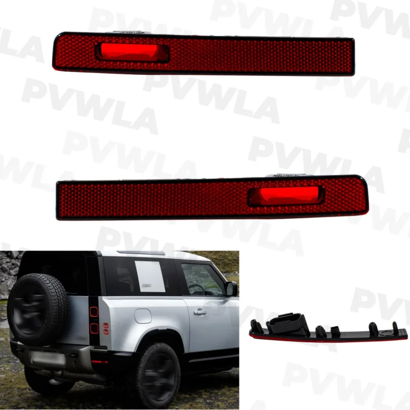 

For Land Rover Defender 90 110 2020 2021 2022 2023 LR130826;LR130824 Left & Right Side Bumper Light Rear Bumper Reflector Light