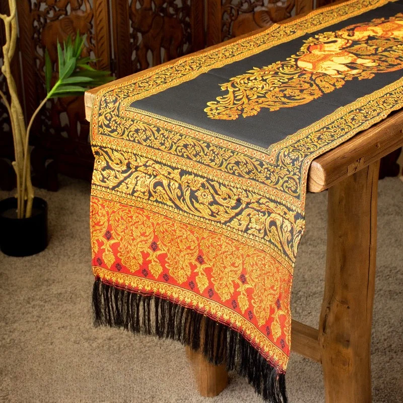 Handmade Southeast Asia Thailand Fabric Upholstery Table Flag Zen Philosophy Mat Fabric Temple Worship Meditation Study Rooms view 6
