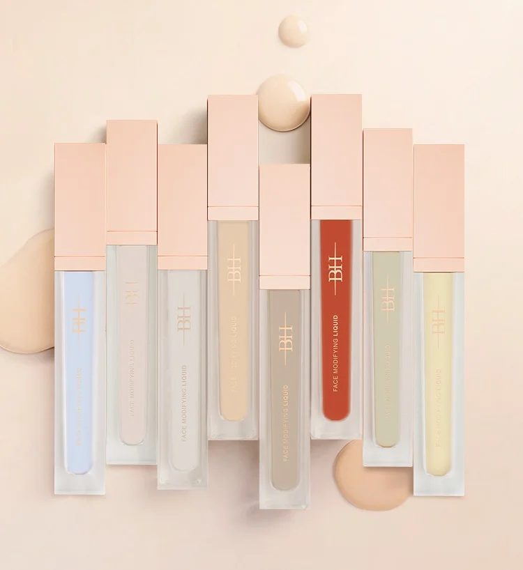 BH Concealer Liquid Covers Dark Circles, Acne Marks, Acne Green Facial Grooming Brightening Liquid, Orange Color Transfer Liquid