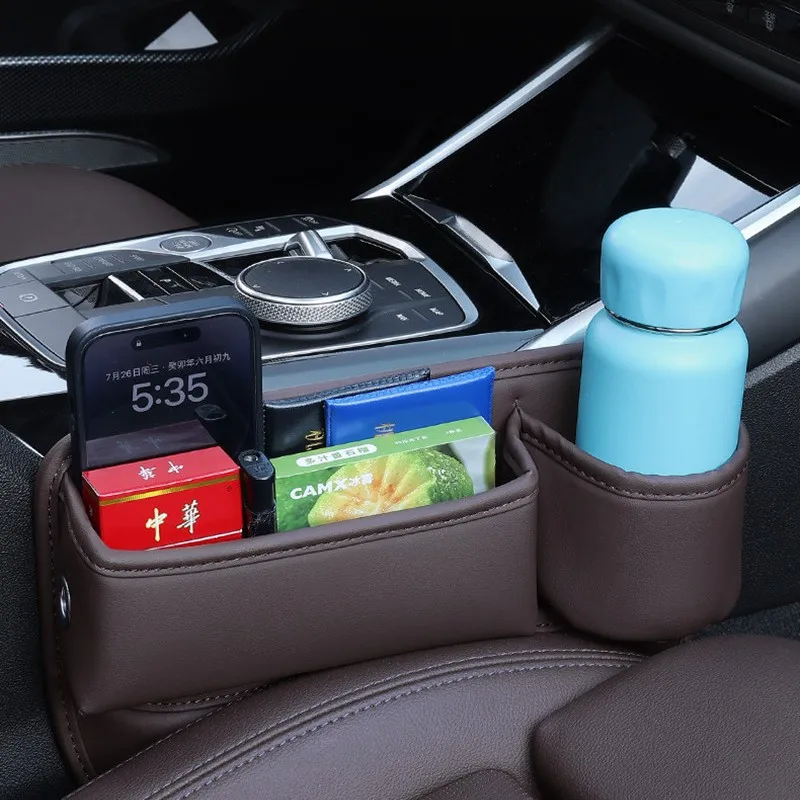 For Volvo XC90 P2 C30 2002~2014 Car Interior Seat Gap Storage Box With Cup Holder Multifunction Portable Sundries Organizer Case