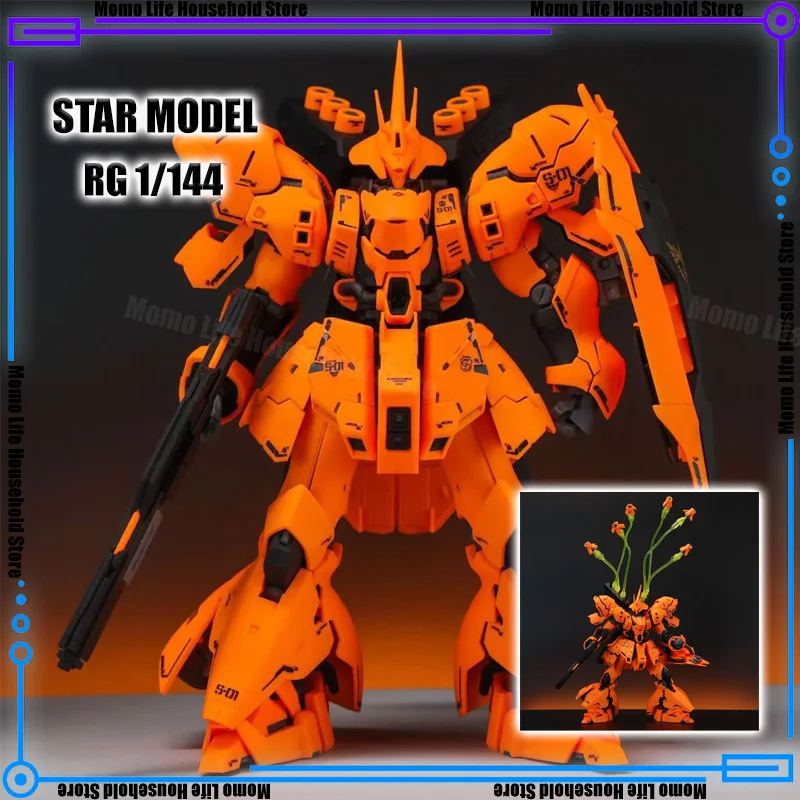 STAR Modello 1/144 RG MSN-04 Sazabi arancione Modello di Montaggio Kit Scheletro di Plastica Anime Action Figure Robot Modello di Plastica Regali Giocattoli