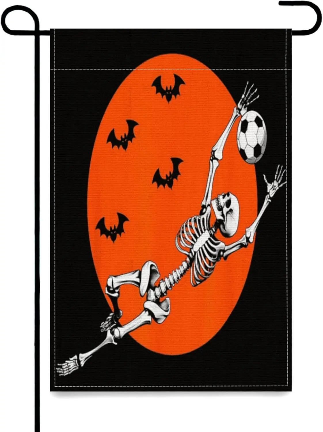Skeleton Soccer Player Chest Ball Mid Air Sports Fan Garden Flags,Double Sided Yard Flag Banner Tapestry All Seasons Outdoor EYY