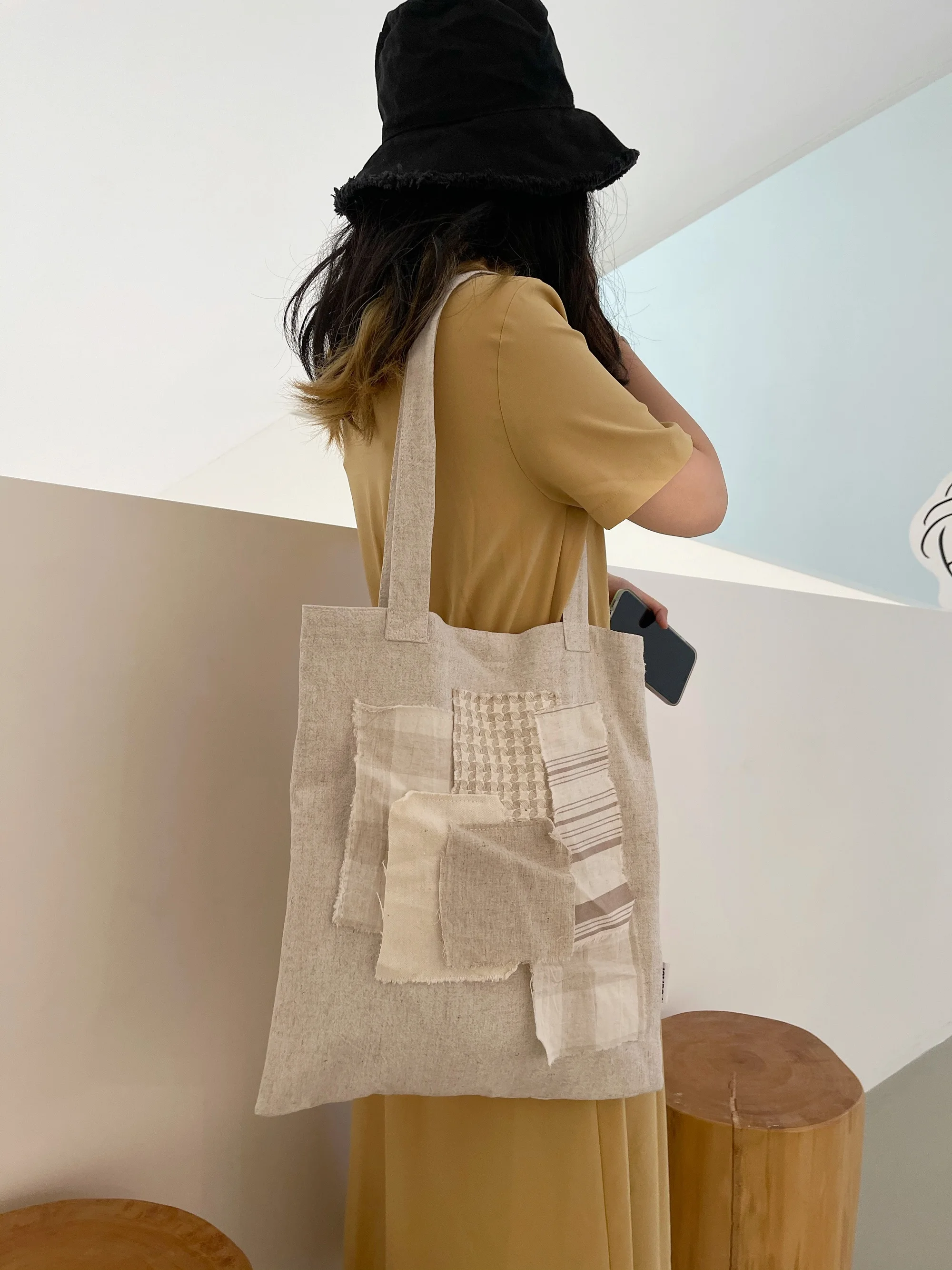 

Canvas Niche Retro Shoulder Bags Women's Casual Linen Cloth Bag