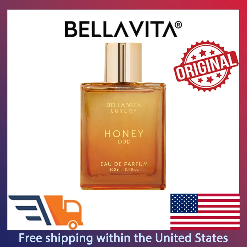 BellaVita Luxury Honey Oud Eau de Parfum Spray 100ml عطور عربية أصلية تدوم طويلاً للجنسين عطر كولونيا هدية مكياج