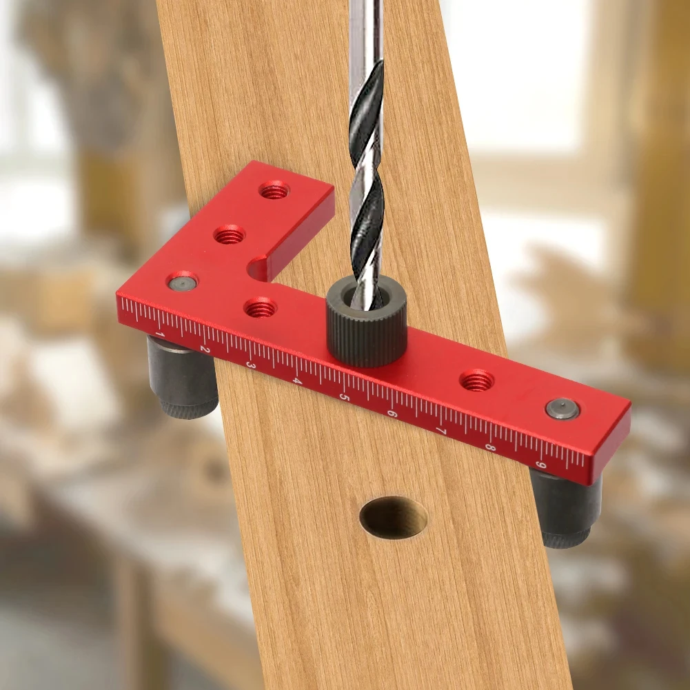 Imagem -03 - Square Dowel Jig Self-centering Line Scriber Ferramentas de Madeira Guia de Perfuração para Furos Retos Ferramenta Center Finder 210 mm