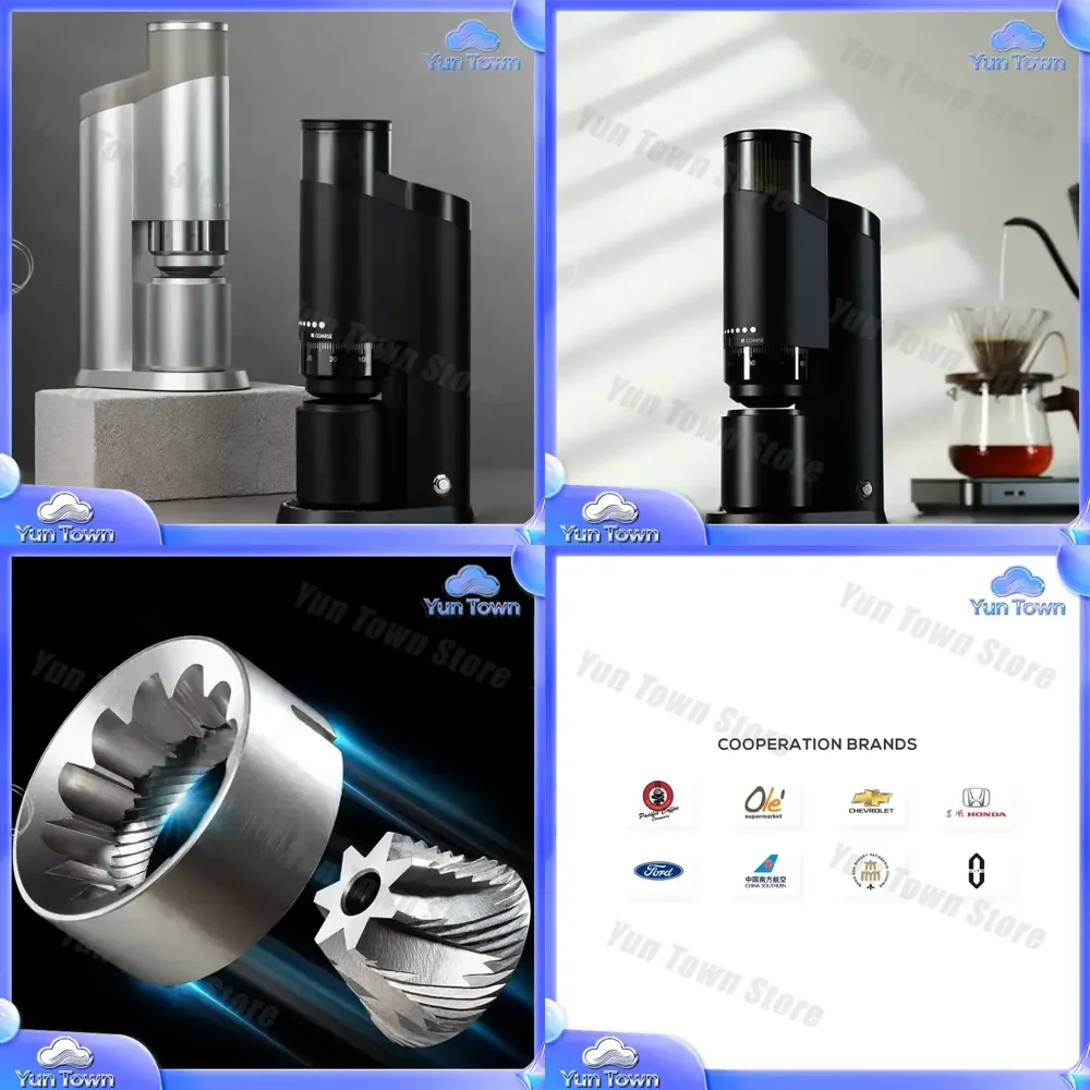 for Custom Conical Stainless Steel Burr Automatic Coffee Grinder Electric for Espresso Machine Barista Coffee Maker Home