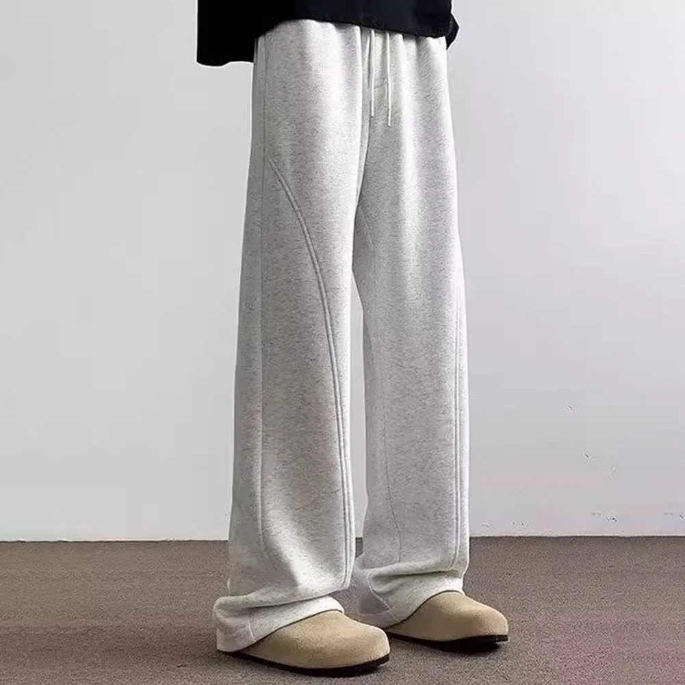 

Men's Straight Sweatpants Loose Large Size Solid Sports Pants Casual Trousers