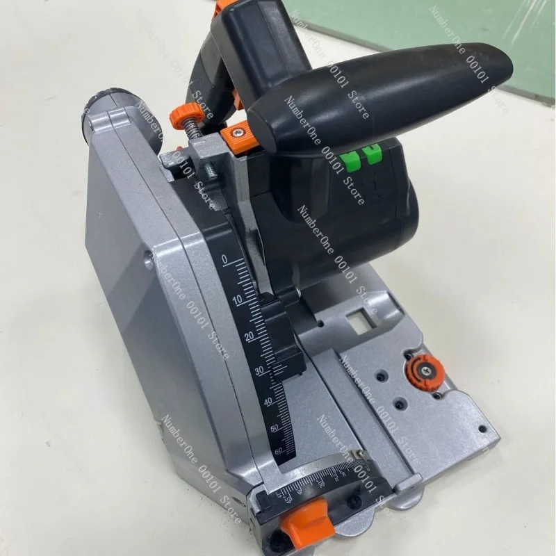 JZY SJ-60 Brushless Rail Saw Kit, 2000W Circular Saw with 2x 1.4m Aluminum Alloy Guide Rail, Woodworking Tool