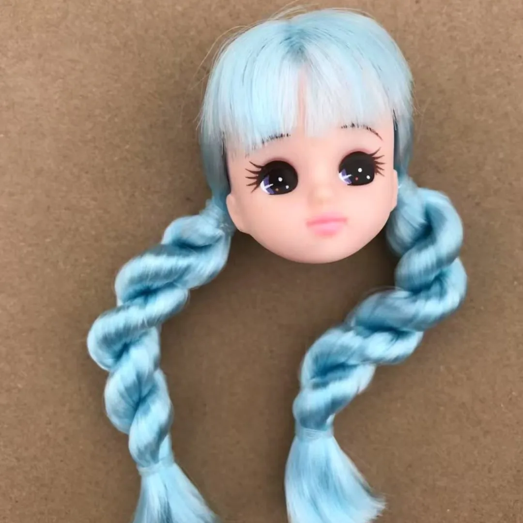 Original Doll New Heads Long Colorful Hair Princess Doll Heads Black White Brown Skin DIY Doll Parts Lady Collection Doll Heads