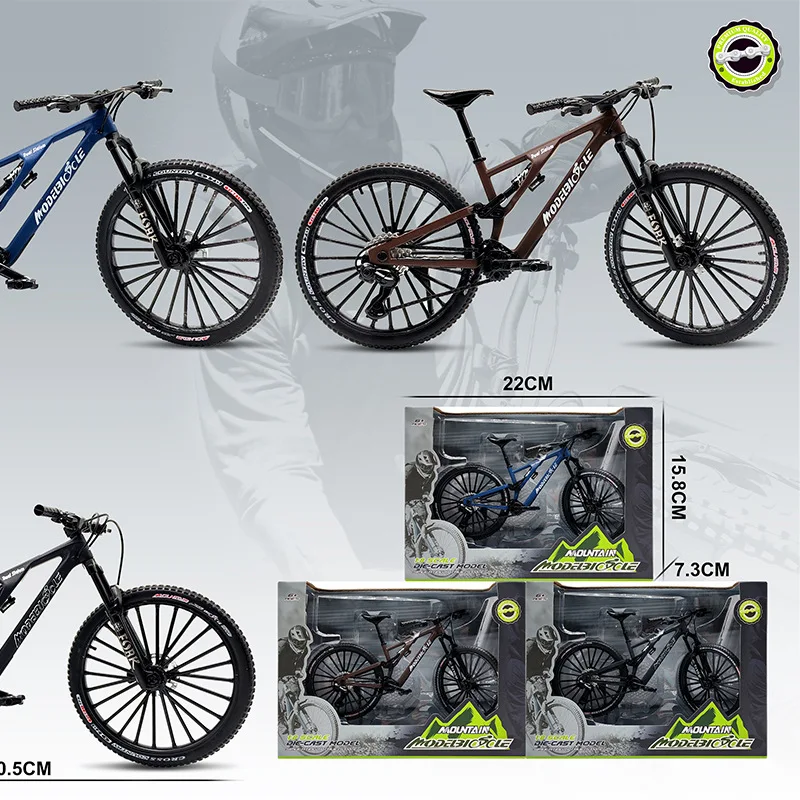 New 1:8 Model Mini Alloy Bicycle Diecast Metal Toy Bikes Mountain Finger Bicycle Model Simulation Collection Gifts Toys Boys