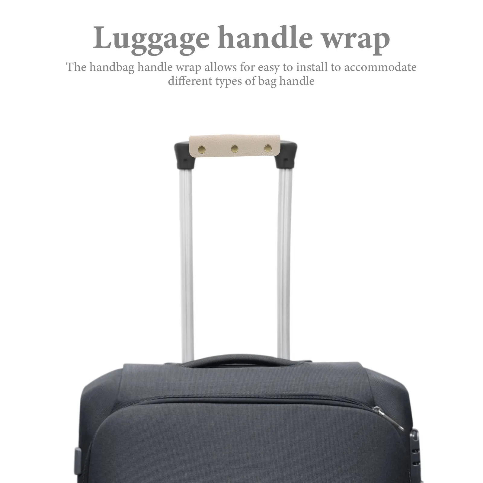 

Pu Handle Wrap For Handbags Luggage Straps Protector Anti-Slip Strap Padding Durable Replacement Easy Install