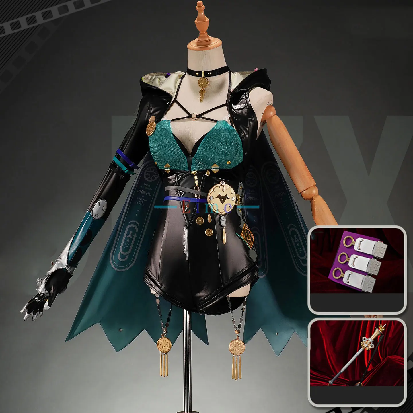 لعبة Zenless Zone Zero Lucia أزياء تنكرية للنساء بدلة حفلات لطيفة مع ذيل قرون أزياء كرنفال الهالوين مصنوعة حسب الطلب