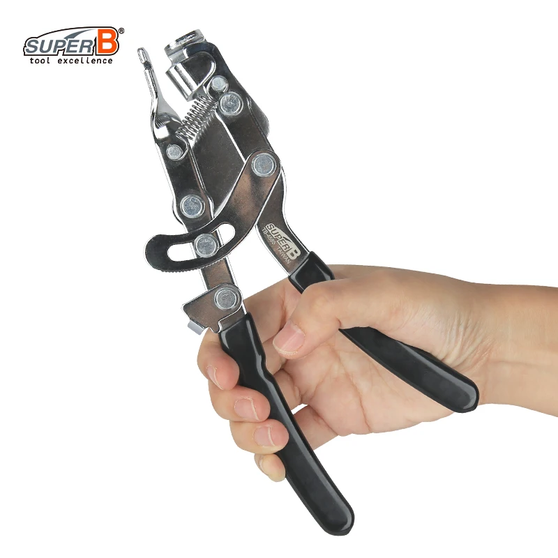 SUPER B TB-4585 Bicycle Brake Gear Inner Cable Puller Shifting Cables Stretcher Pliers Tool With a Thumb Lock Bike Repair Tools