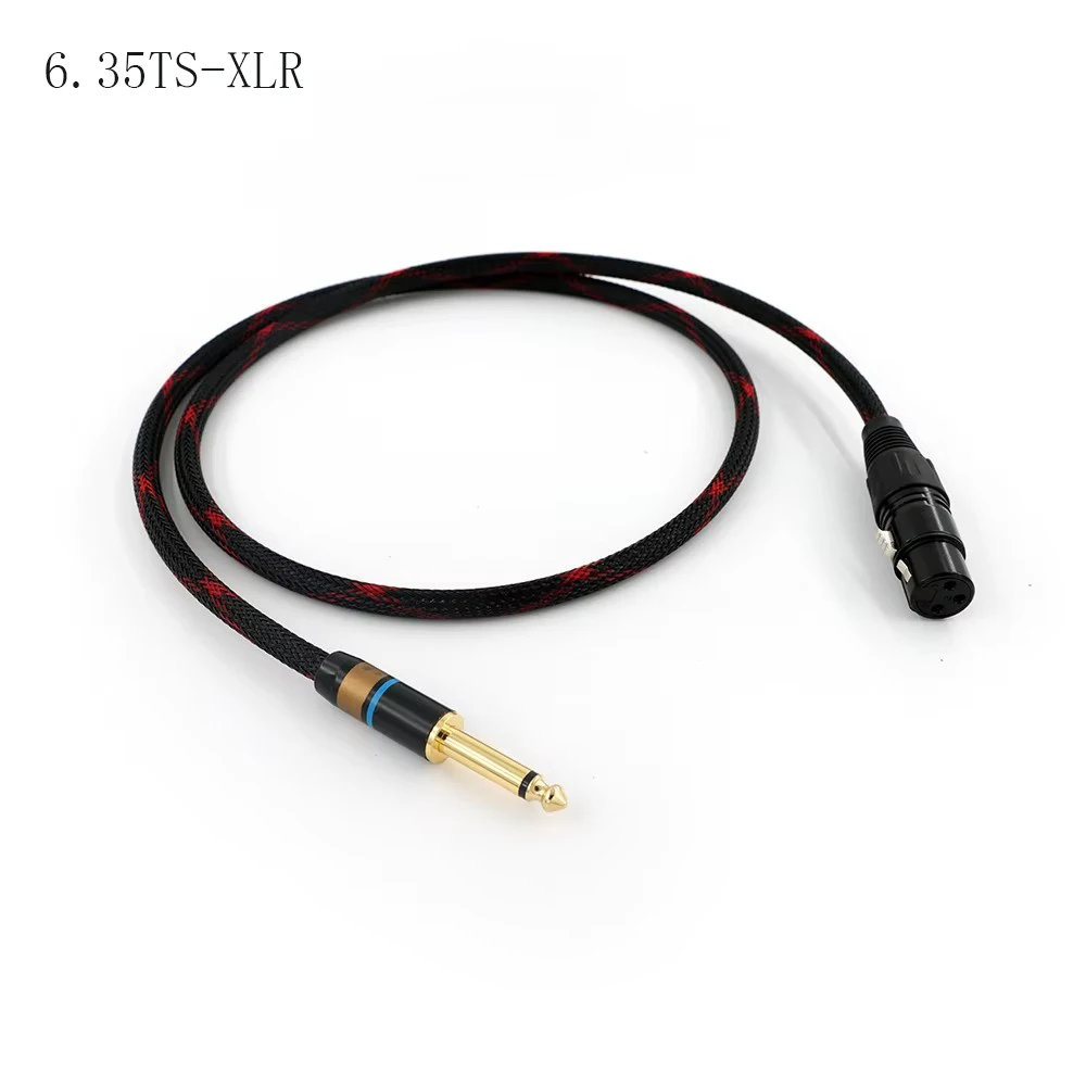 كابل ميكروفون Muttersbach XLR 3 دبوس إلى مقبس 6.5 مللي متر TS سلك مساعد من الرصاص لمكبر الصوت AMP