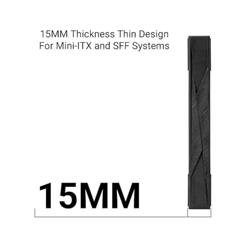 Thermalright TL-H12015B-S 1/3/5 pièces CPU ARGB ventilateur de boîtier 15mm refroidisseur mince pour refroidisseur de processeur et châssis noir 120mm ventilateur de refroidissement de PC