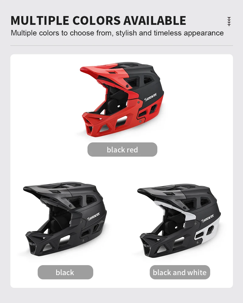 UMUSEEKER Fahrrad-Integralhelm, Downhill DH Offroad MTB Helm, Offroad-Multiszenario-Universal-Atmungsaktiver Fahrradhelm – Detail 2