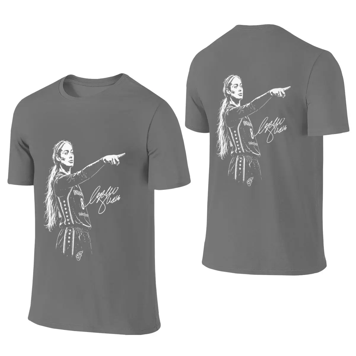 Sophie Cunningham Point Signature Basketball Oversize Reversible T-shirt Niche Trendy Brands Embroidery Basic Tee