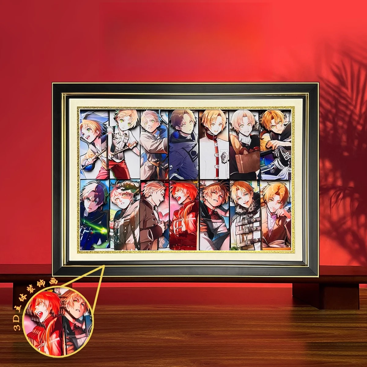Anime Mushoku Tensei Werkloze reïncarnatie 3D handgemaakte kunst schilderij schattige Rudeus Greyrat ‌   Figuur Desktop Ornamenten Fan Gift