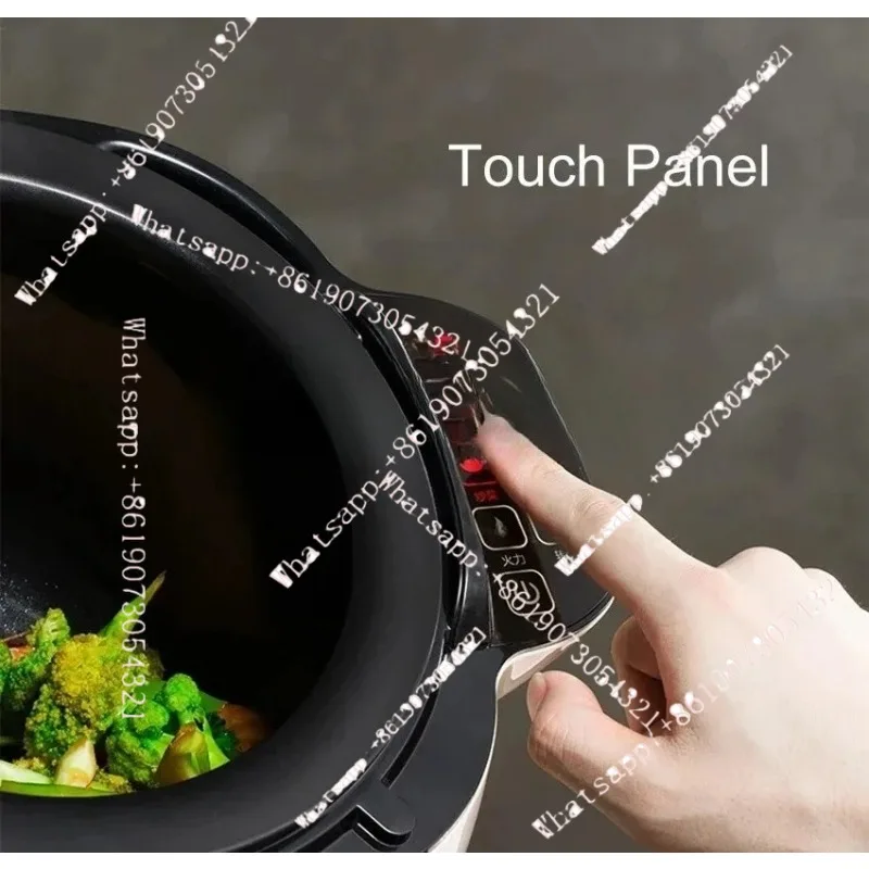 6L Multi Cooker Full Automatic Intelligent Cooker Stir Frying Cooking Machine Non-stick Cooking Wok Pot Touch Panel Cooker Robot