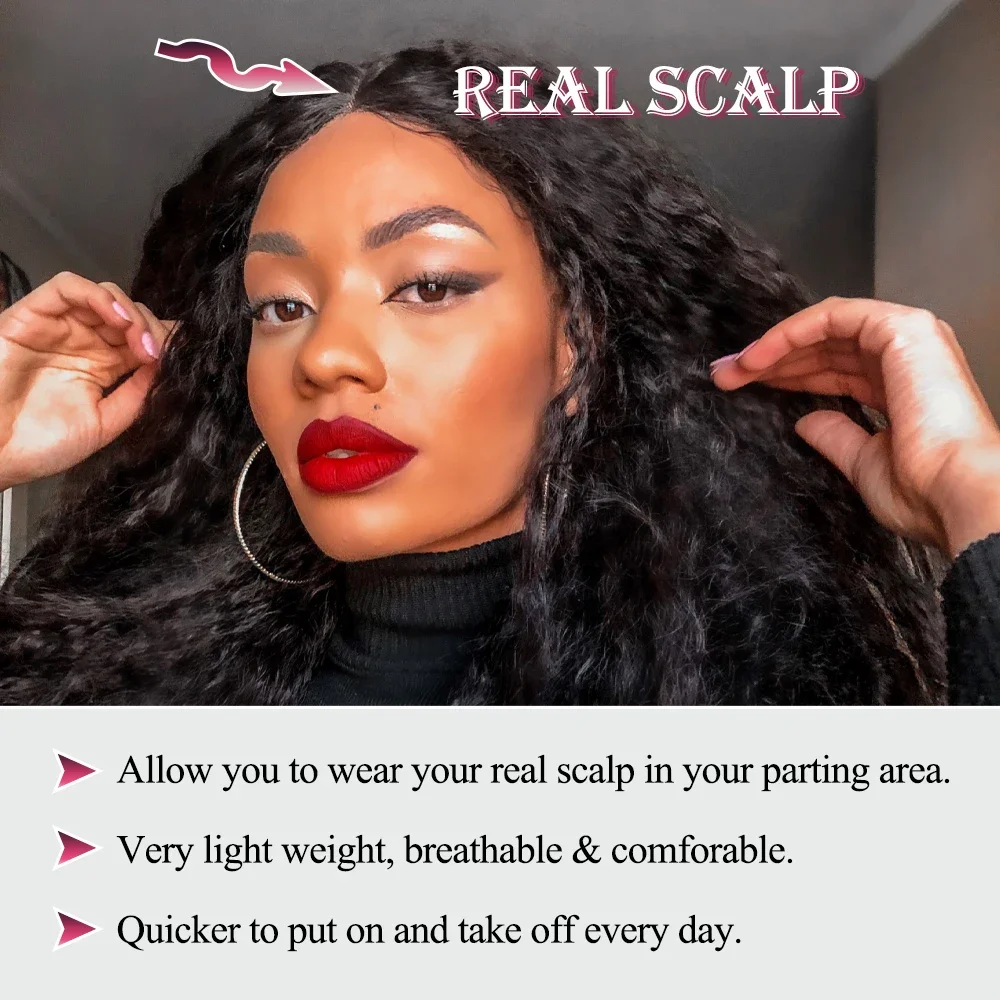 32 بوصة مجعد الخامس جزء شعر مستعار شعر الإنسان البرازيلي شعر بشري لعذراء باروكة ترقية الخامس جزء شعر مستعار 200% فولت شكل شعر مستعار شعر أسود طبيعي اللون