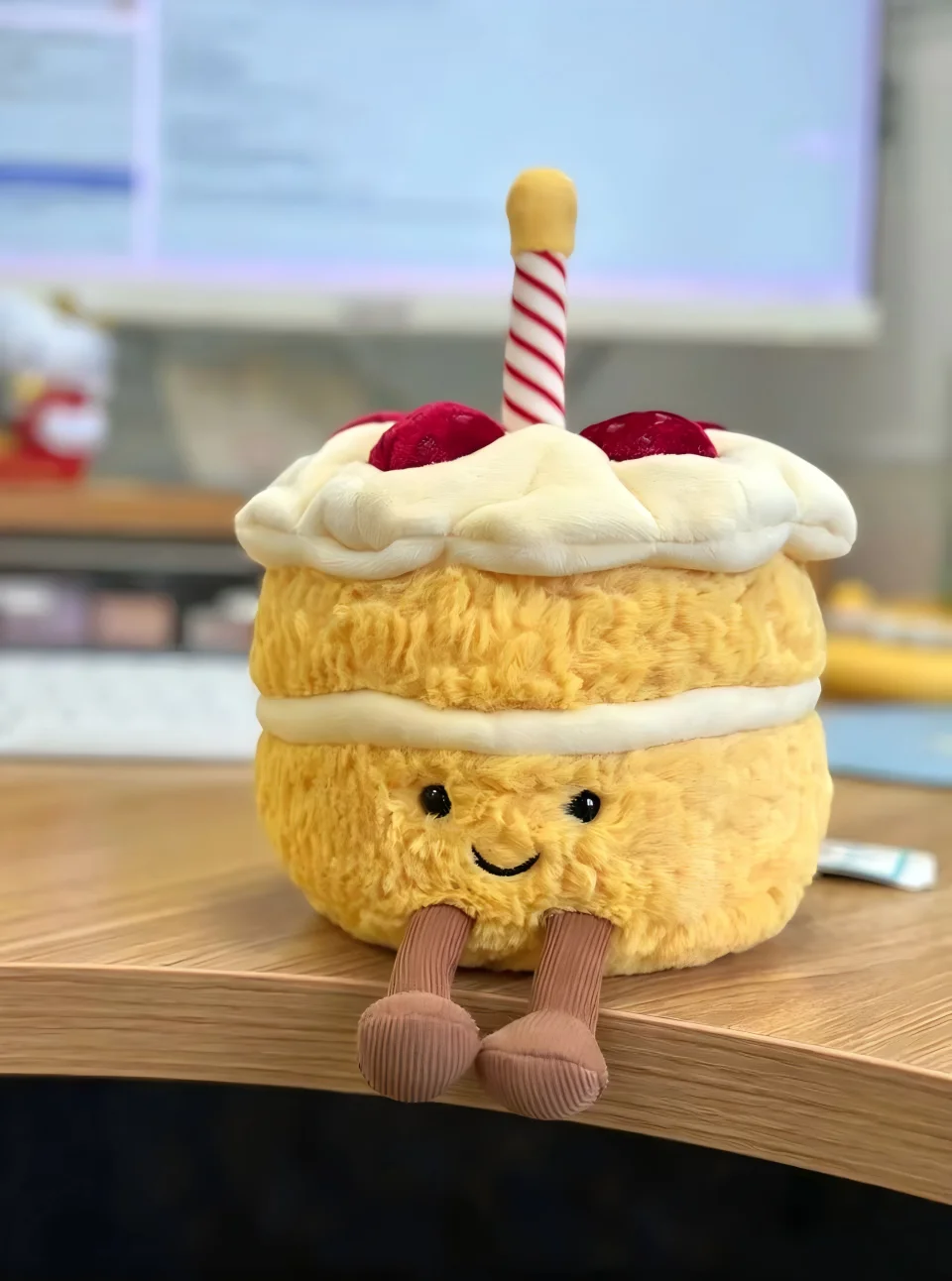Boneca de Pelúcia Kawaii em Forma de Bolo, Alta Qualidade, Brinquedo de Pelúcia Macio de Frutas, Simulação de Bolo de Casamento, Decoração para Casa