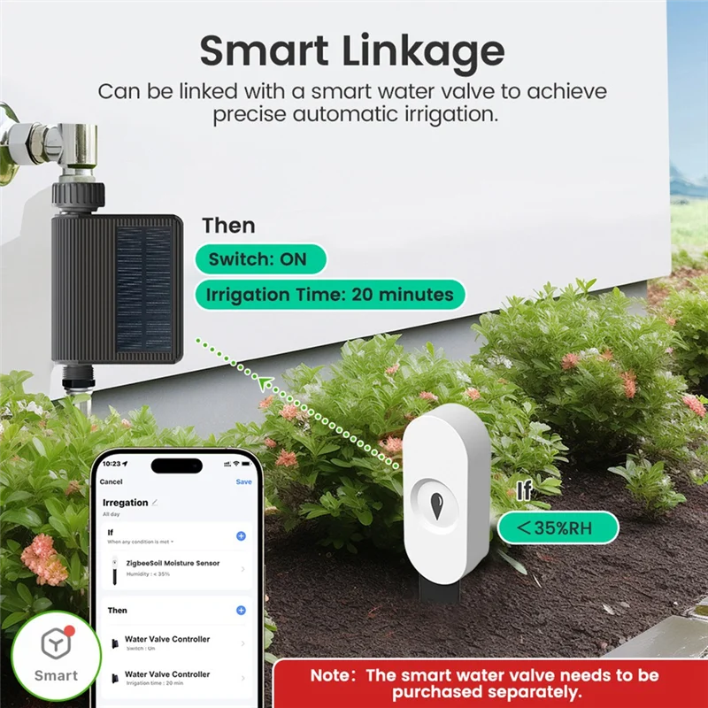 

【Последнее место!】Zigbee Smart Датчик влажности почвы 2-в-1 Bluetooth-измеритель влажности и трекер температуры для комнатных растений и сада