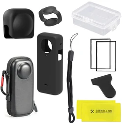 Mini estuche de almacenamiento para Insta360 X4, Protector de cámara deportiva, portátil, bolsa de PU para accesorios Insta 360 X4