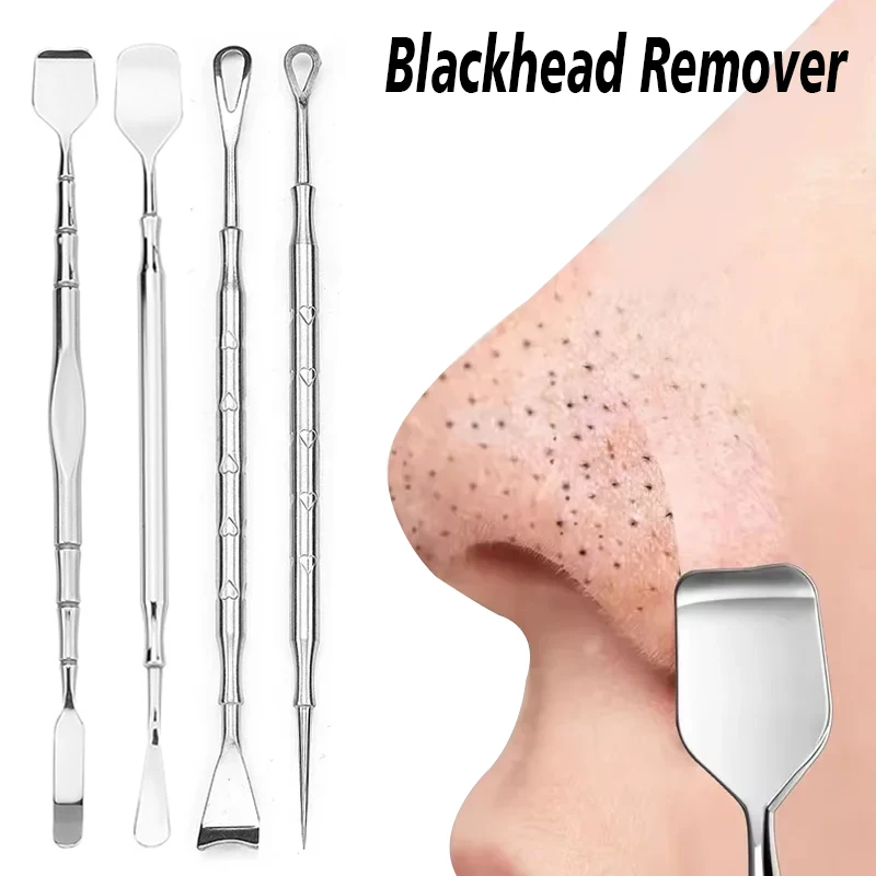 Blackhead Remover Acne Tool Pimples Removal Needles Extractor Tweezers Pore Cleaner Comedone Remover Face Deep Cleaning Tool