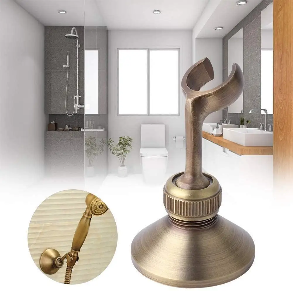

Creative European Style Househol Brass Shower Head Holder Adjustable Bracket Wall Mount Practical Household Bathroom Fixtures