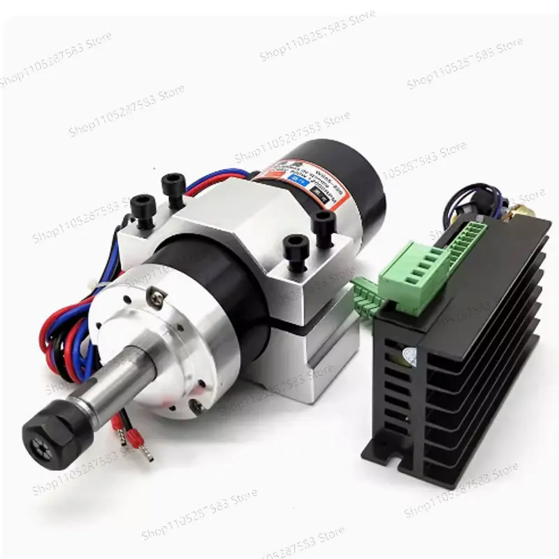 Brushless spindle 48V 500w ER11 Brushless DC Spindle Motor Driver Built in sensor With 55MM Clamp Bracket view 5