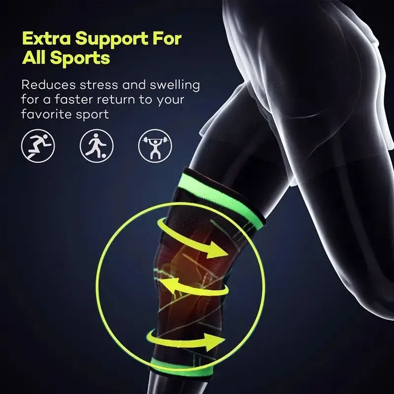 Knee Brace Knee Compression Sleeve for Knee Pain Running Weightlifting Knee Sleeves Support Breathable for Arthritis Sports Gym