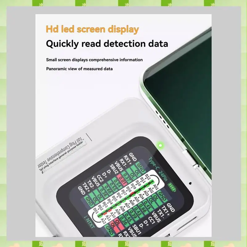 2025 TNS360 휴대폰 테일 플러그 종합 감지기 30V~5A 자동 스캔 감지 3-in-1 IOS TEYE-C,TNS360 모바일용