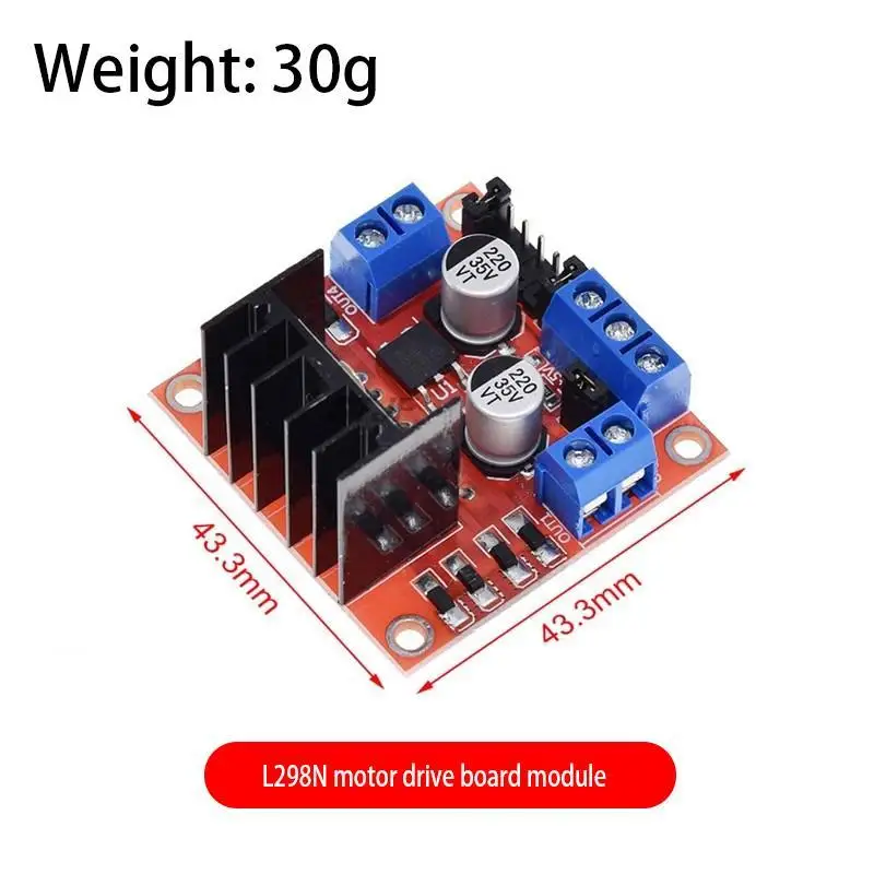 1PCS New Dual H Bridge DC Stepper Motor Drive Controller Board Module L298N for Arduino smart car robot