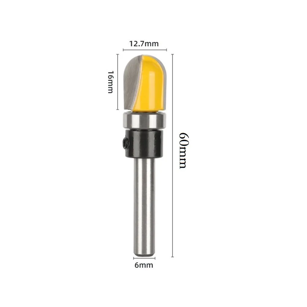 High-Quality Materials New Milling Cutter 1pc 6mm Shank Carbon Steel Imitation Deep Round Wood Grooving  High-Quality