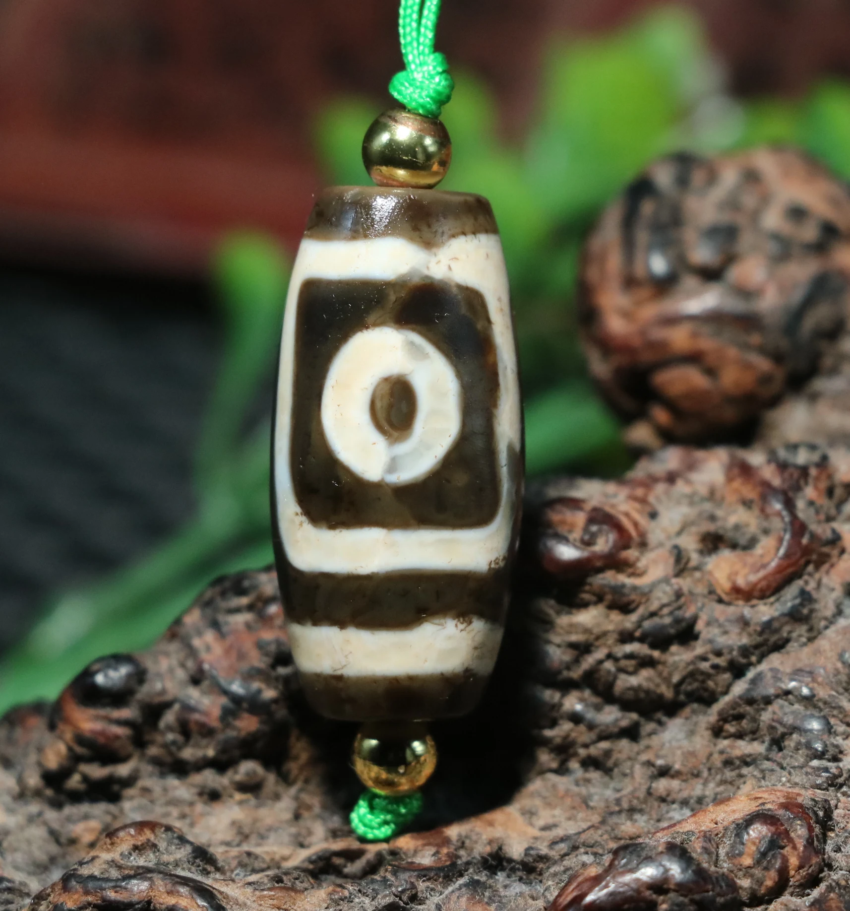 5A Magic Energy Tibetan Old Agate 3 eye wisdom DZi Bead Pendant Amulet Timestown Treasure Jewelry UPD231228a1