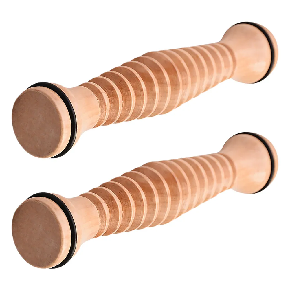 

2Pcs Wooden Foot Sole Roller Massager Foot Relaxation Pain Relief Massage Tool for Home Blood Circulation Improvement