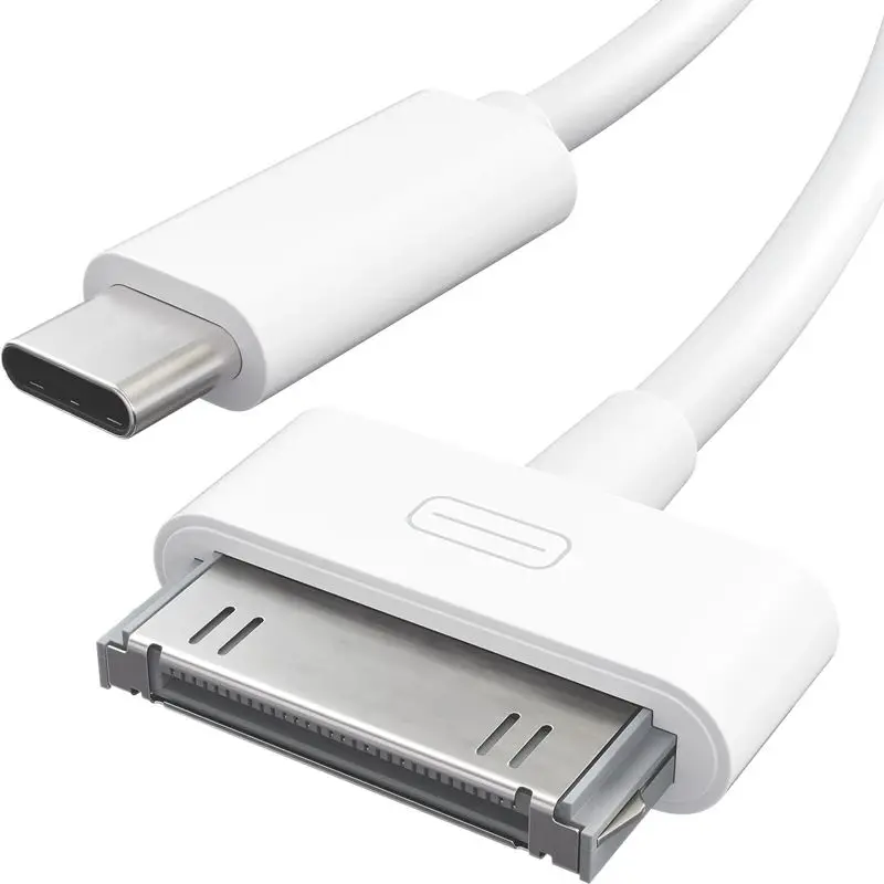 1m USB Type C to 30Pin Charging Cable for Phone 3G/3GS for Phone 4/4S for Pad 1 for Pad 2 PVC Data Sync Cord