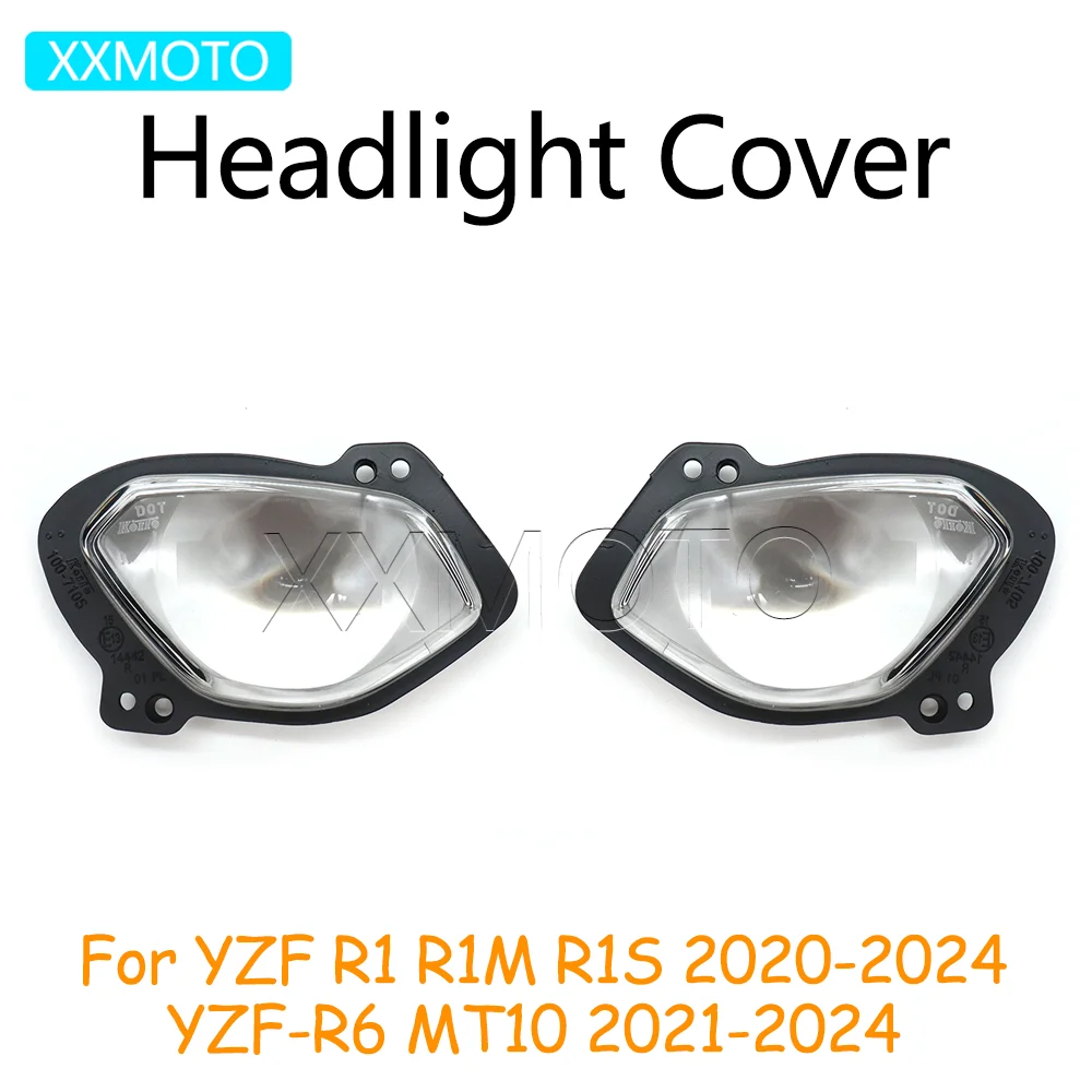 

For Yamaha YZFR1 YZFR1M YZFR1S YZFR6 MT10 YZF R1 M S R6 MT-10 YZF-R1 2020-2024 Motorcycle Headlight Cover Headlamp Clear Housing