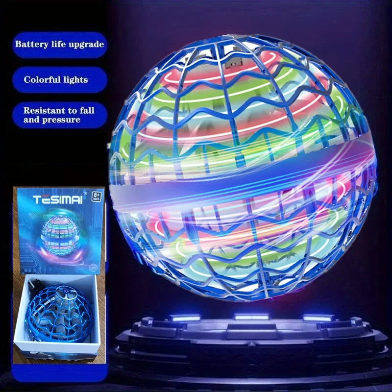 Original Product Fly Ball Hover LED Light Rotating Fly Ball Toy Flying Drone Ball Indoor and Outdoor Children\'s Christmas Gift