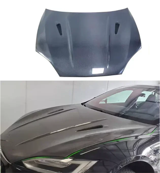 

New！ For Tesla Model S 2014 -2023 SLTF Real Forged Carbon Fiber Front Bumper Bonnet Engine Hood Vent Cover