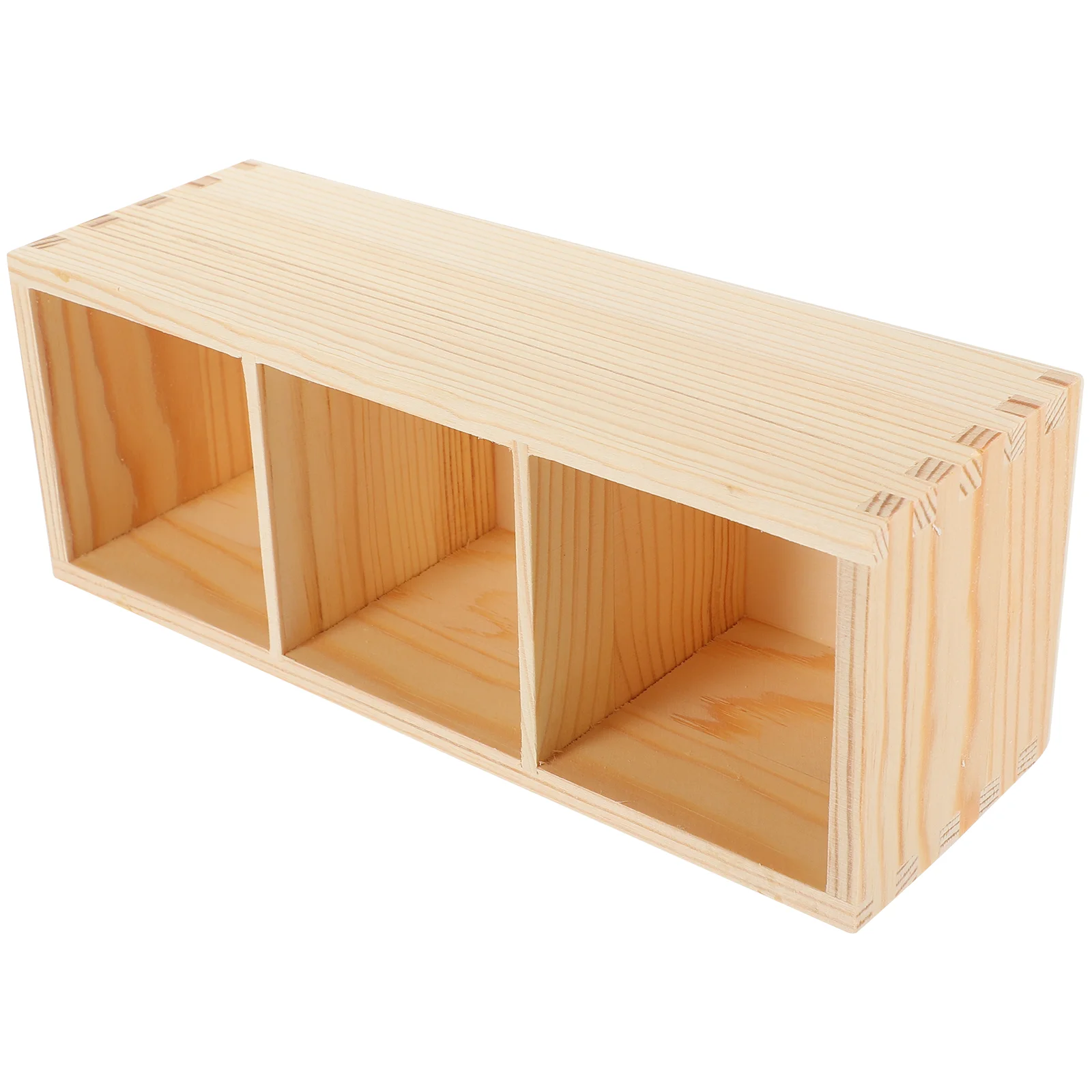 Portalápices de madera con rejilla múltiple, organizador de escritorio, caja de almacenamiento, accesorios de escritorio para el hogar y la Oficina de pino