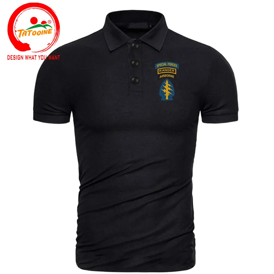 USA Veteran Polo Shirt Man US Airborne Special Forces Polo Shirts Men Hip Hop T Shirt Short Sleeve Punk Streetwear Tees Clothing