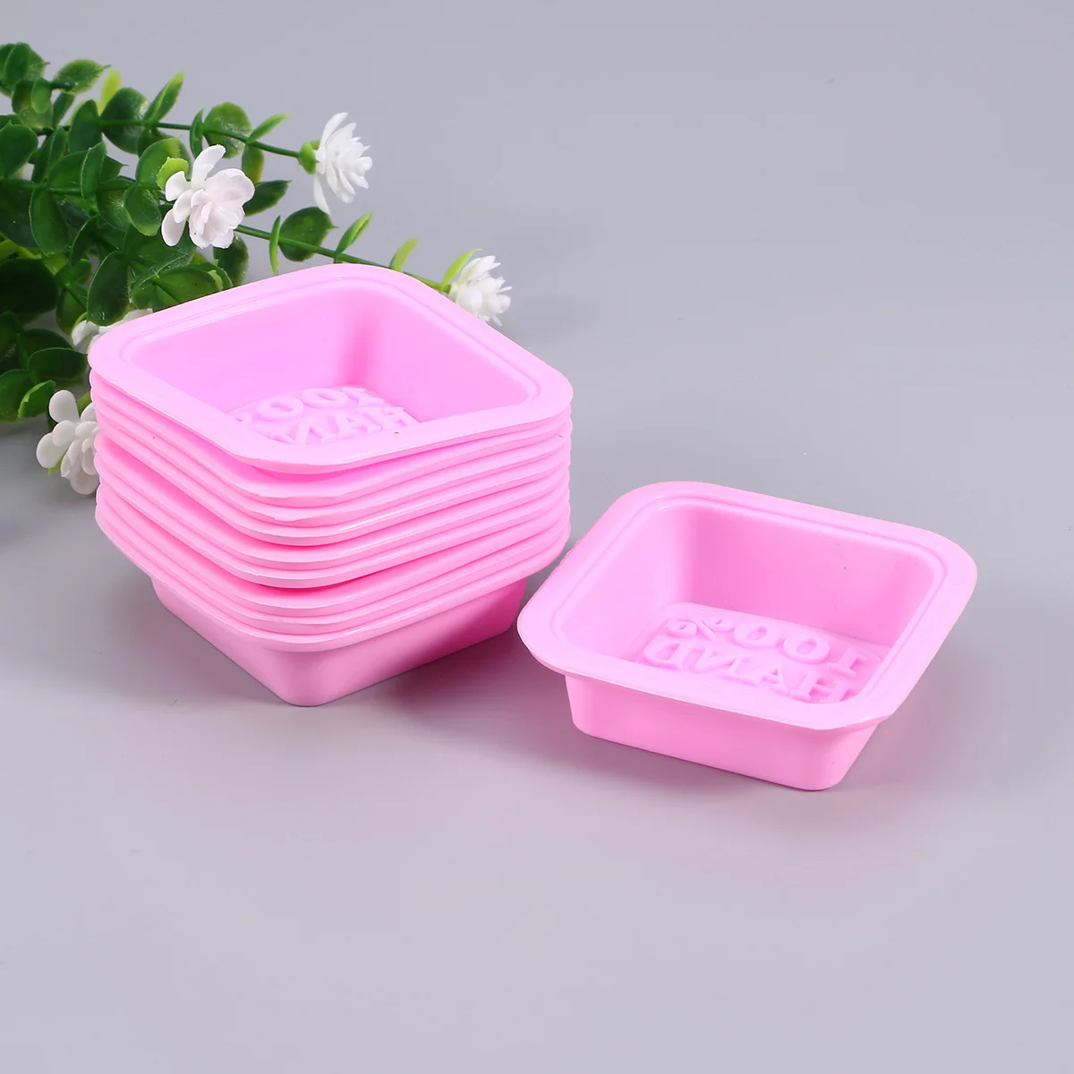 

10Pcs Soap Mold Silicone Flexible Non-Stick DIY Soap Cake Chocolate Making Tools Loaf Tray for Crafting Fondant Jelly Candy