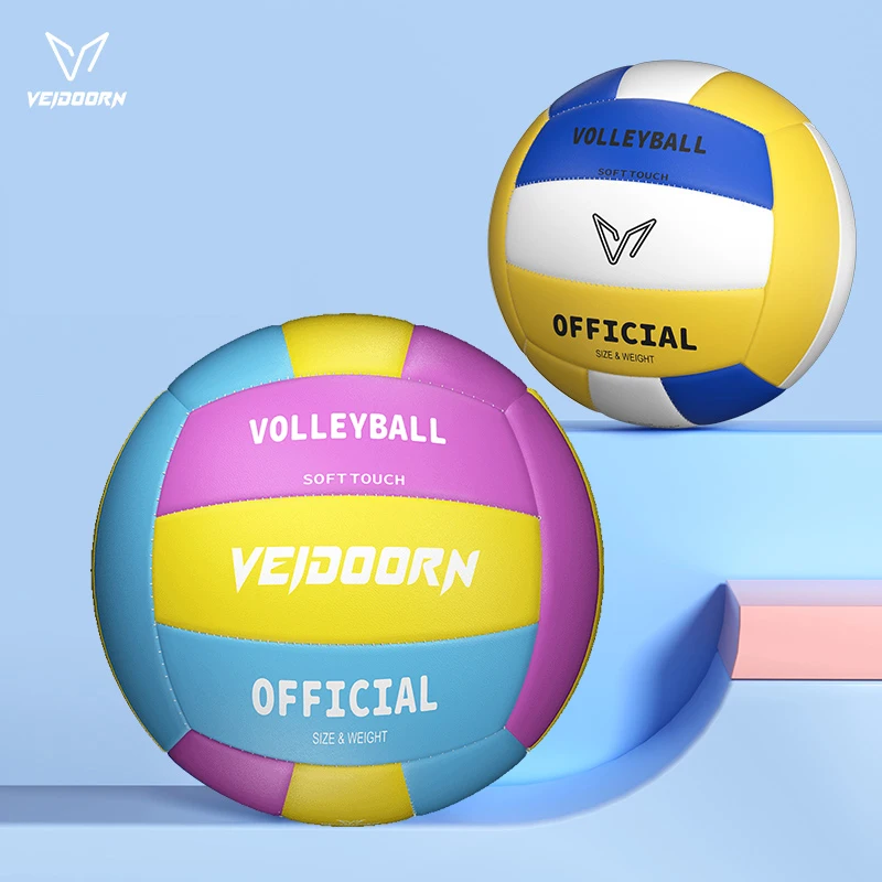 

Профессиональный волейбол Veidoorn, размер 5, премиум, мягкий на ощупь, прочный материал из ПВХ, для внутреннего и наружного волейбола, для взрослых