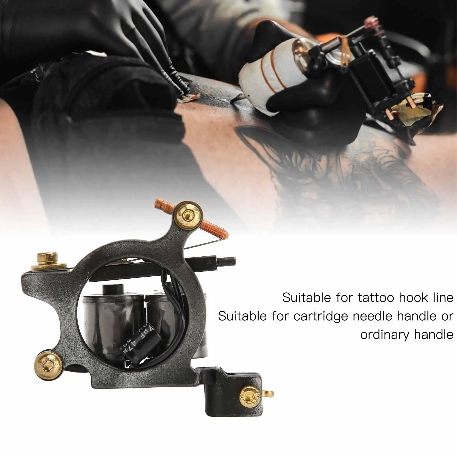 Professional Copper Alloy Coil Tattoo Machine for shader Liner - 10 Wrap Tattoo Coils