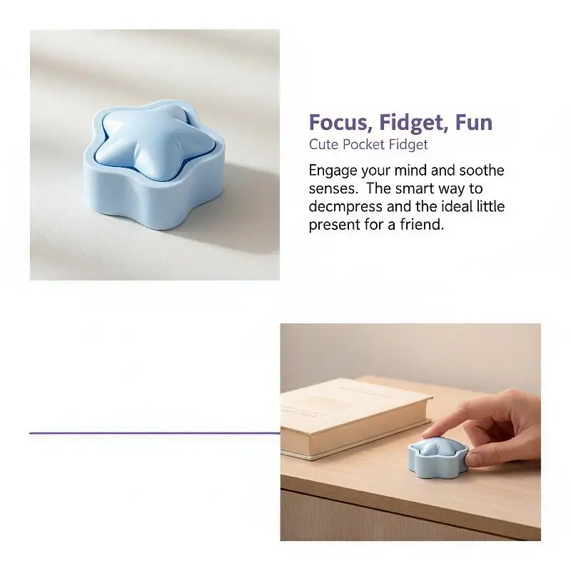 Simulated Cake 3D Printed Clicker Keychain Portable Decompress Keyring Cute Bag Hanger for Teenagers Daily Carry
