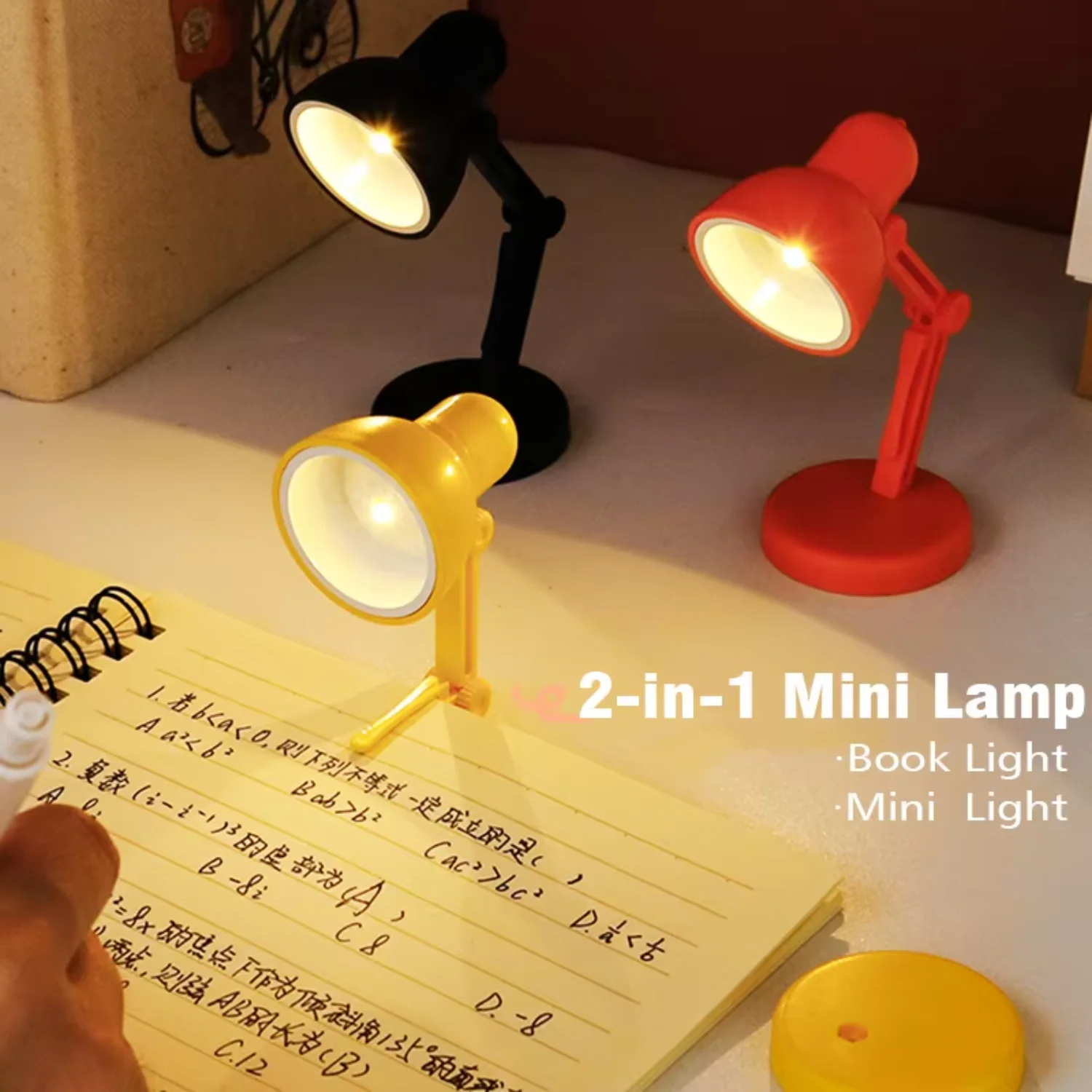 Mini Book Light With Clip  Table Lamp Foldable Night  Room Computer Night Lights Eye Travel Book Light  Appliance