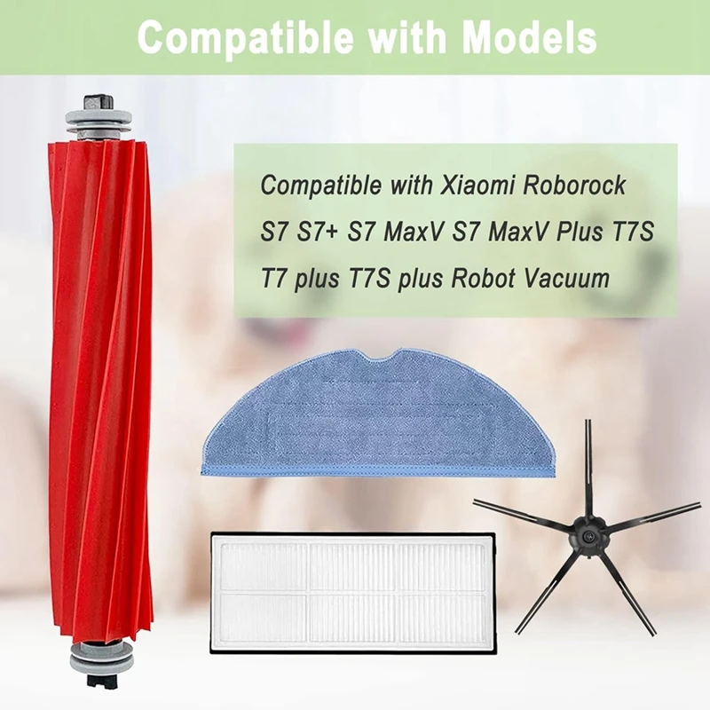 Pièces de rechange pour Xiaomi Roborock, brosse latérale, filtre Hepa, vadrouille, gril, S7, S7 +, Maxv, S7 Maxv Plus, T7S, T7 Plus, T7S Plus