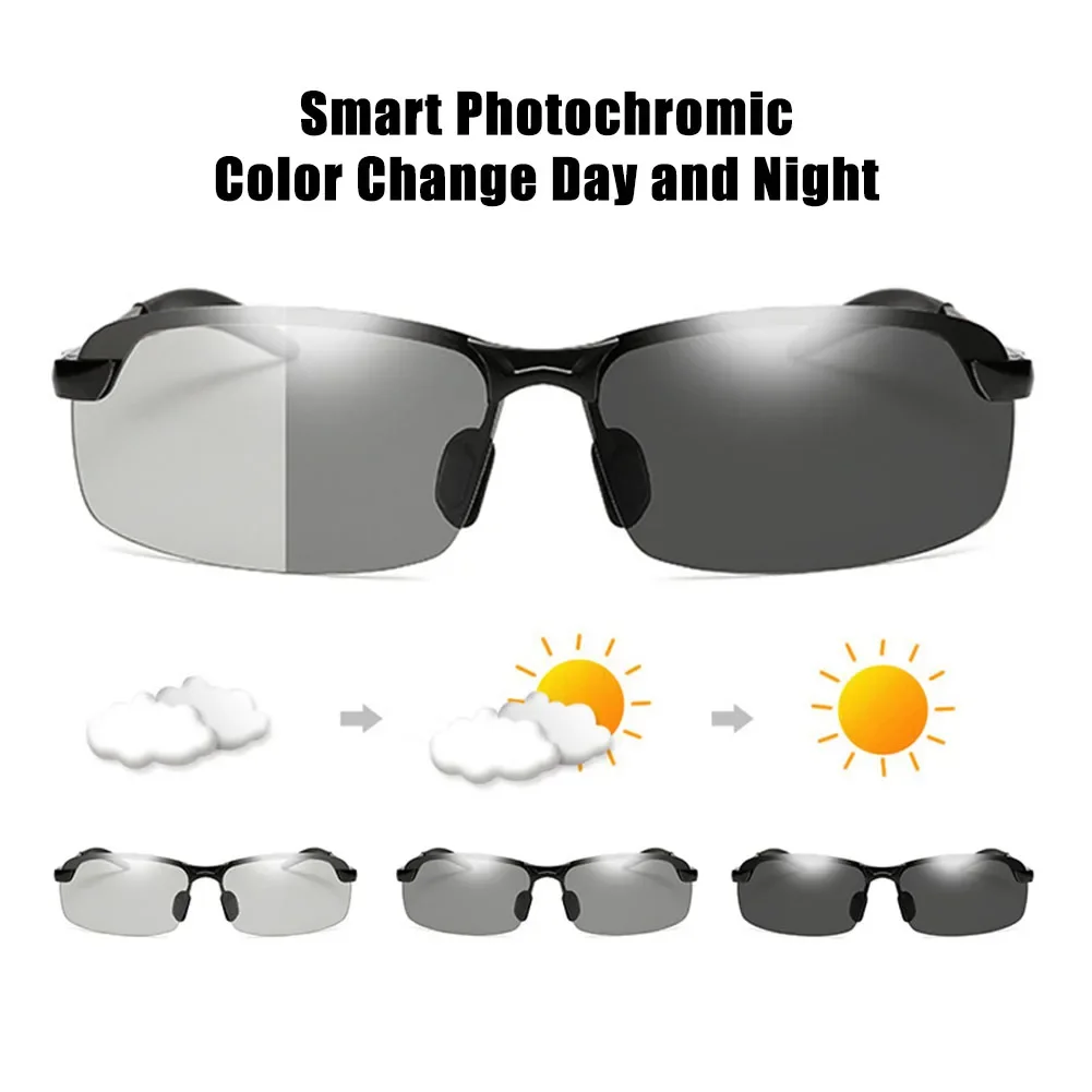 Universal Polarized Photochromic Sunglasses Driving Chameleon Glasses Day Night Vision Driver\'s Eyewear Change Color Sun Glasses