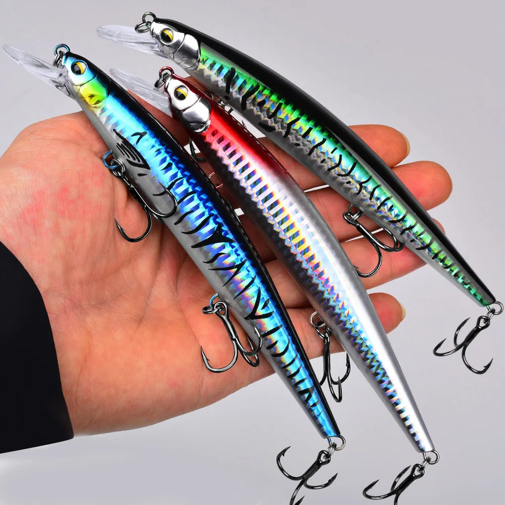 Jerkbait Minnow Hundible LHFSH – Señuelo duro con imán para lubina - imagen 5